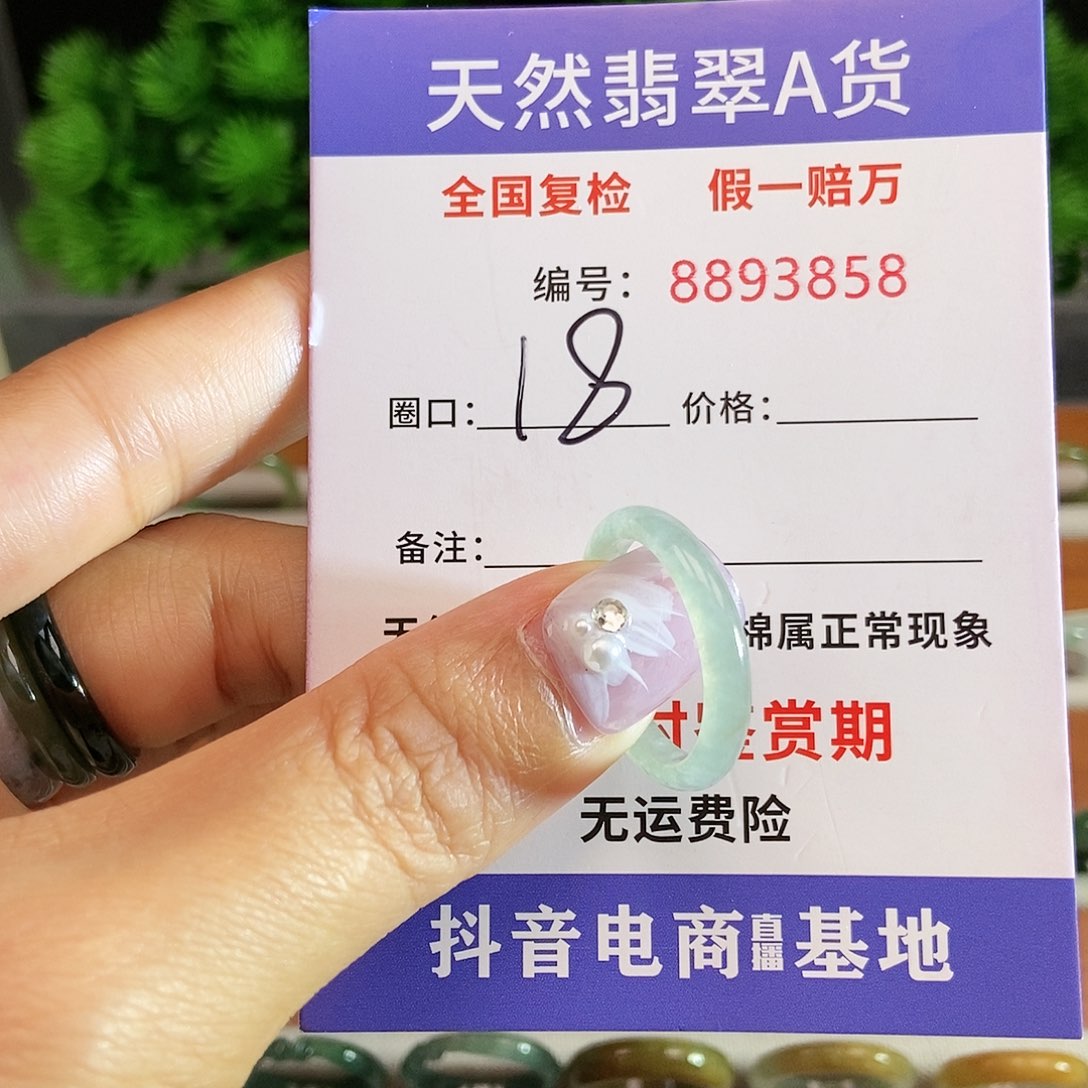 翡翠戒圈未镶嵌3858........