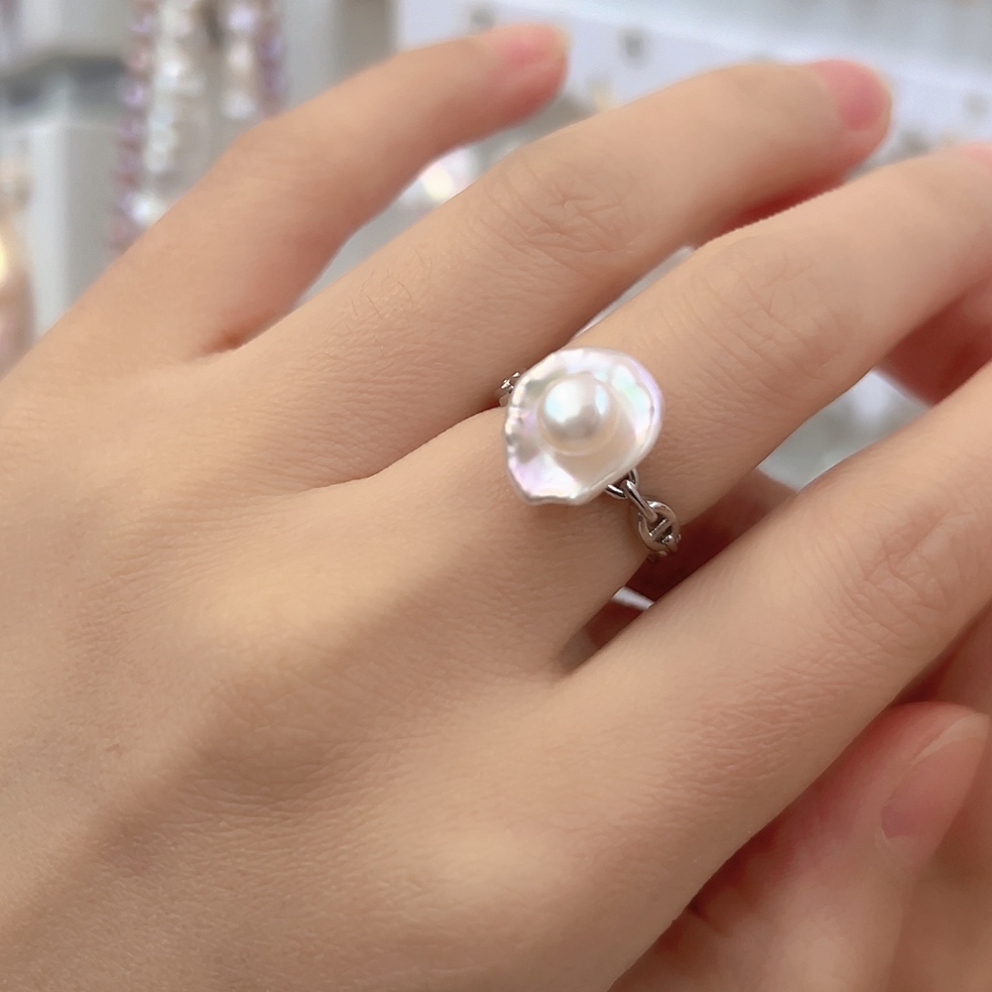 颈饰银S925镶嵌淡水珍珠