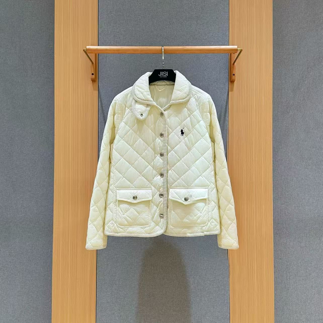 JISI 老钱风绗缝翻领棉服-YR24253