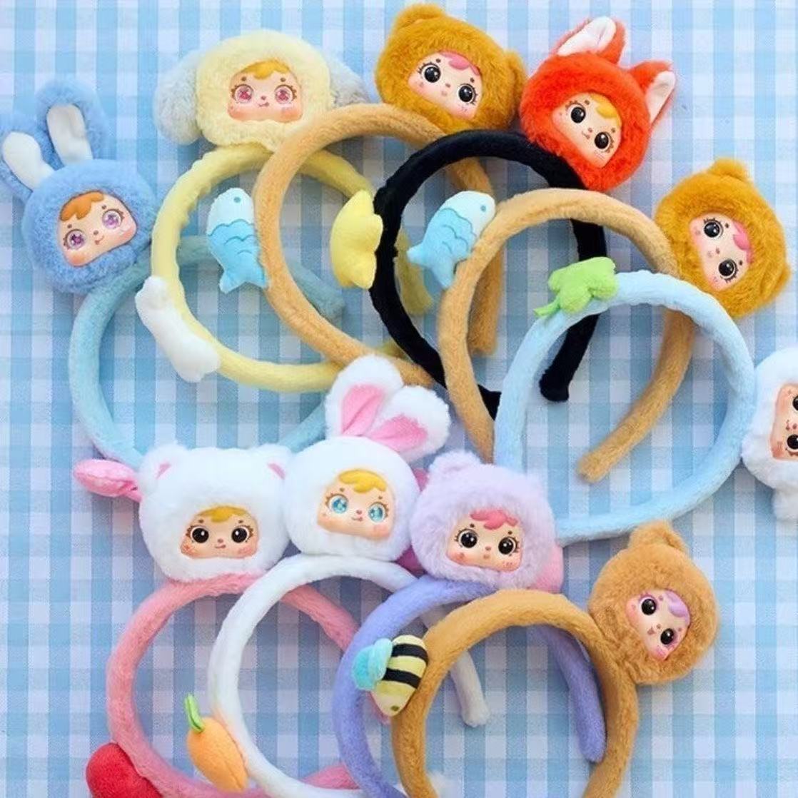 三小毛毛绒可爱女孩潮玩公仔盲盒