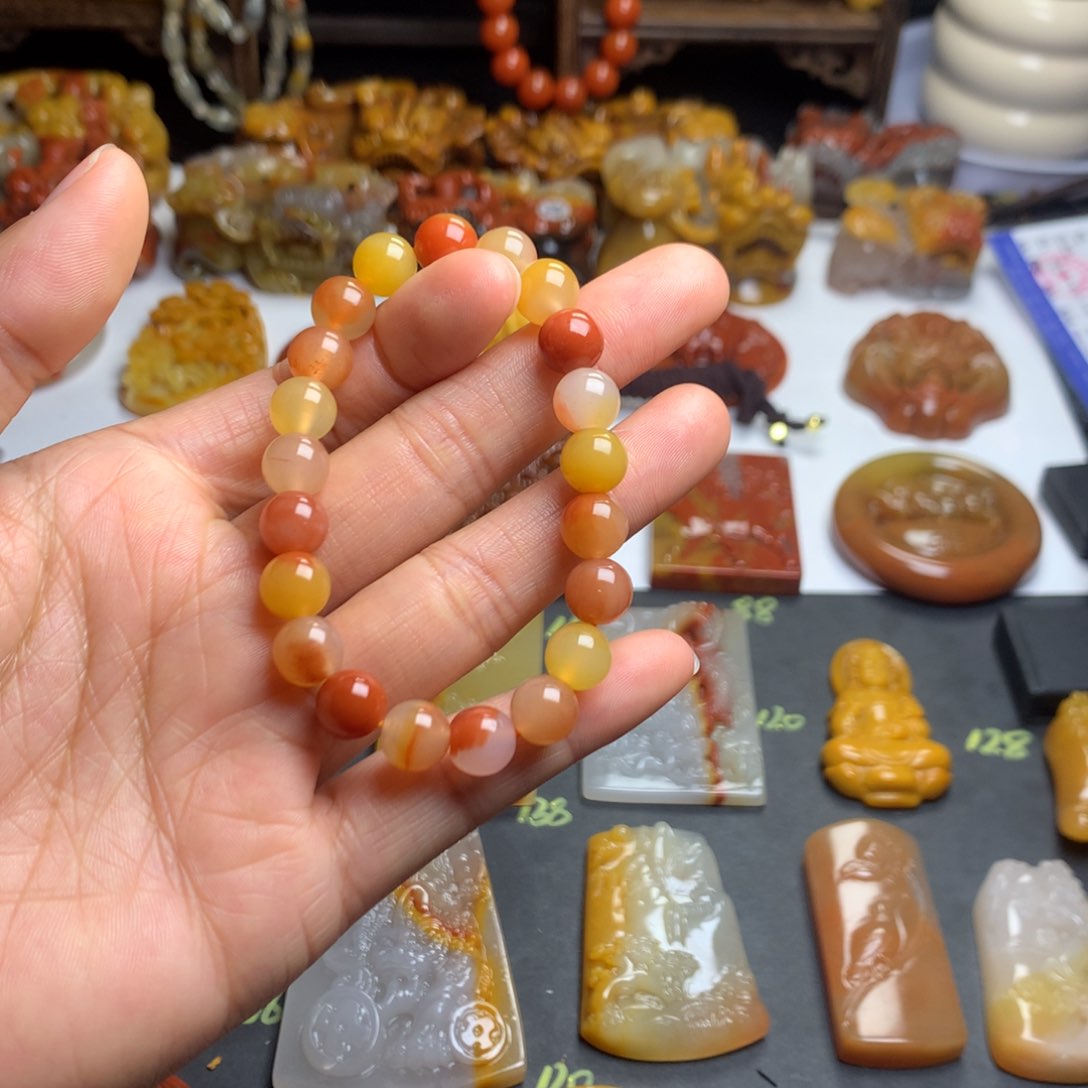 石英质玉（黄龙玉）挂件未镶嵌