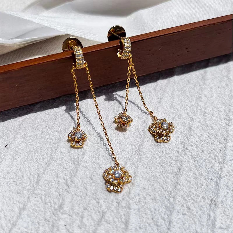 铜合金耳饰 高级感设计师轻奢款耳钉耳饰~7709