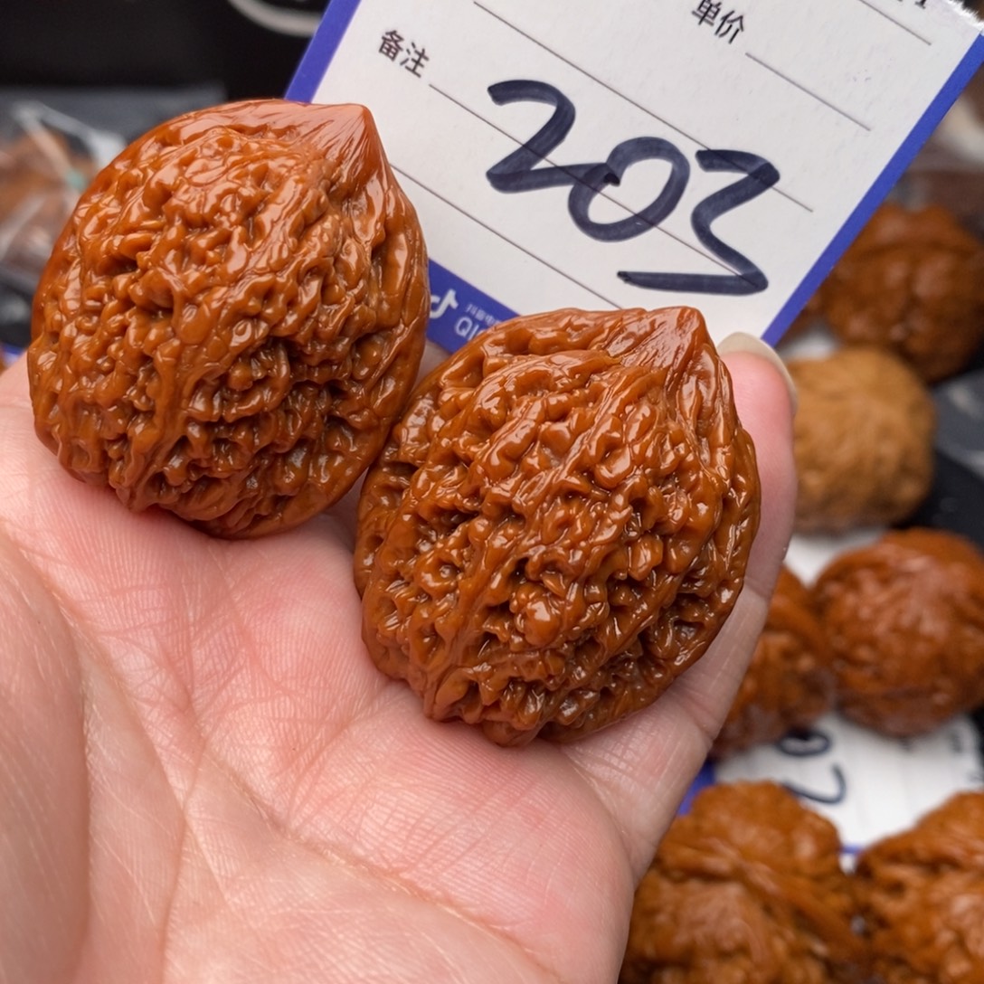 桃核把件蒜头35momo