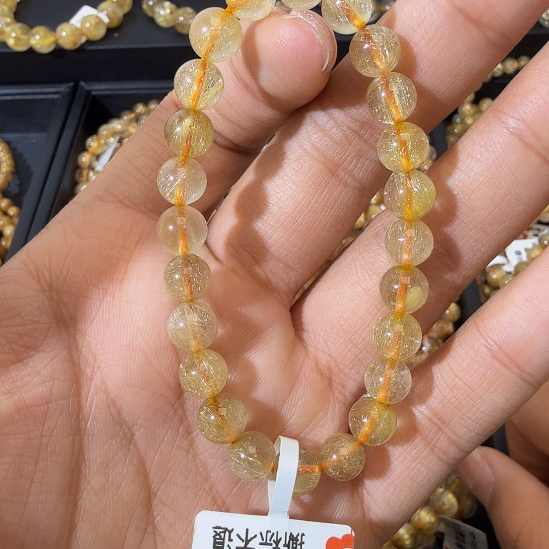 手链发晶未镶嵌天然金发晶