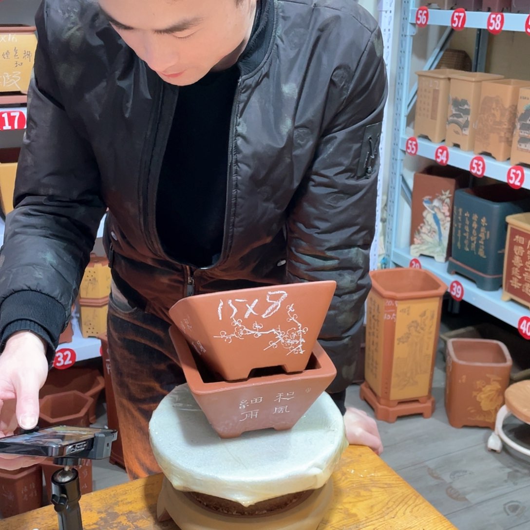 紫砂天心紫砂手工花盆