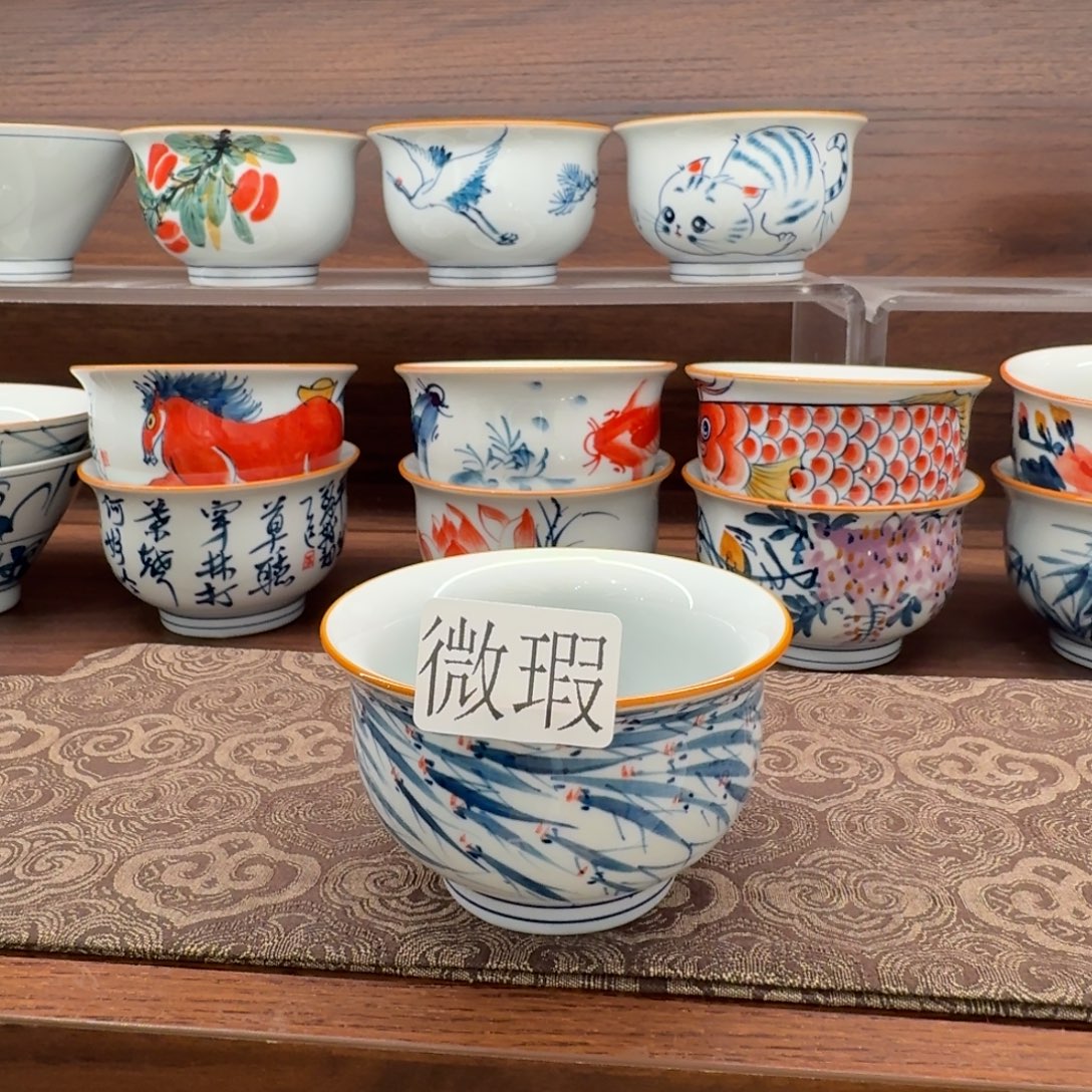 釉下彩纯手绘微瑕