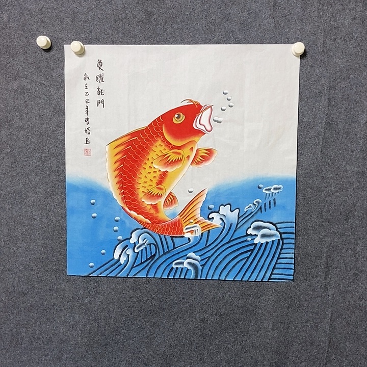 国画四尺斗方工笔花鸟一幅