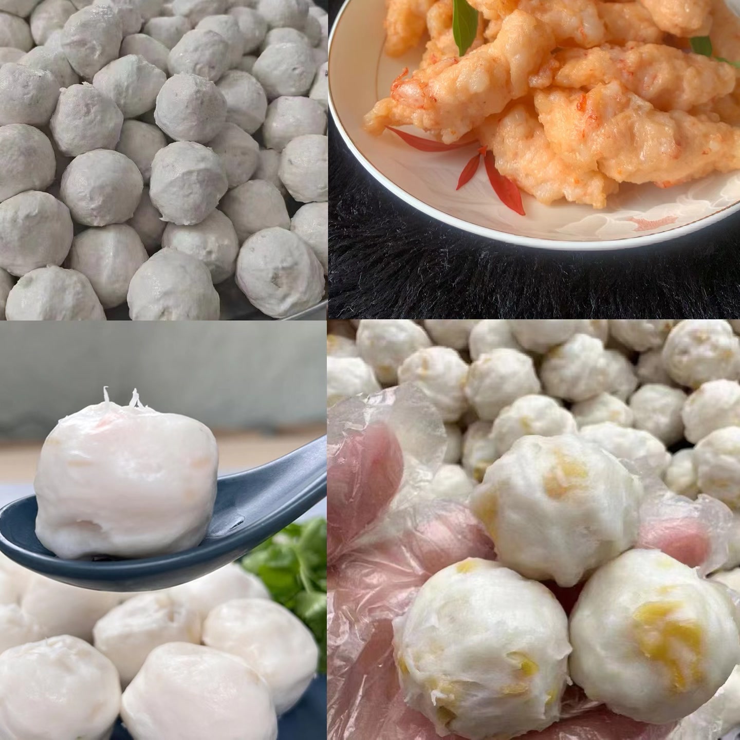 速鲜汇（四拼）鲍鱼丸+鳗鱼丸+墨鱼丸+虾枣250g*8包