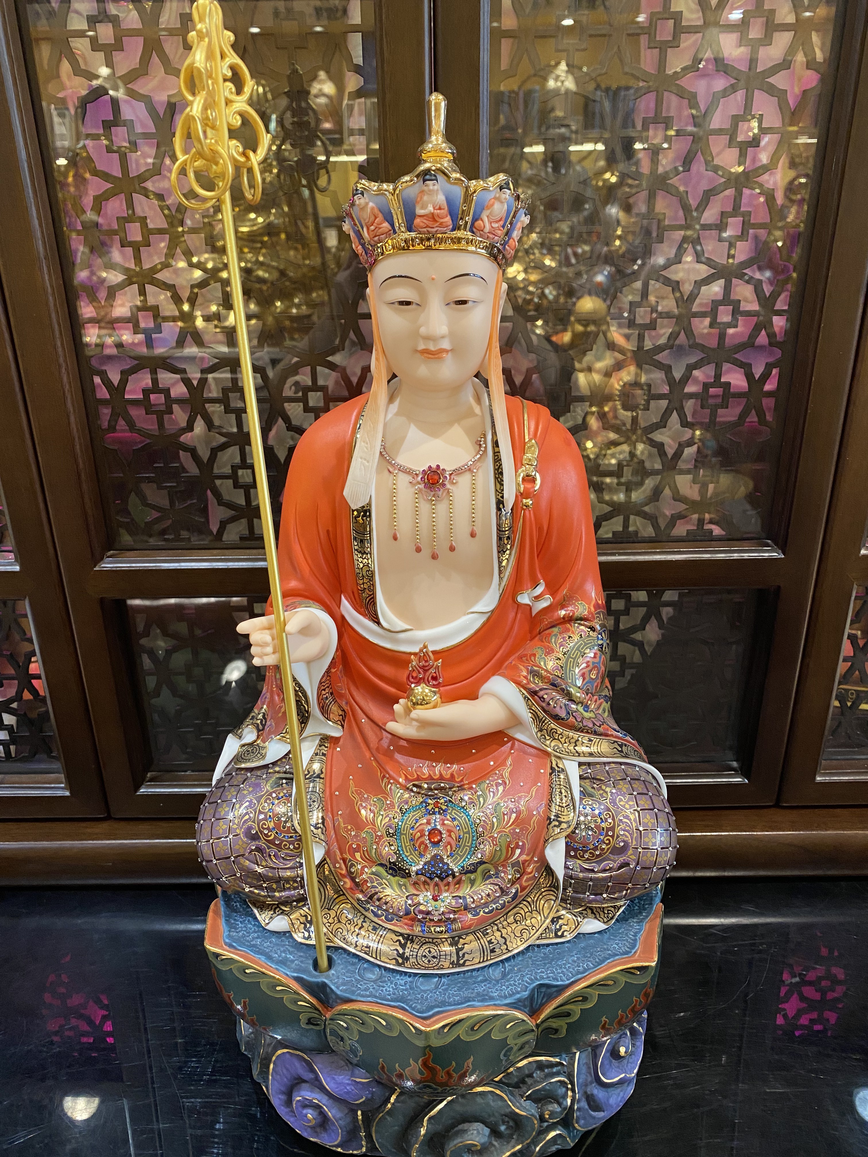 【旺香缘】德化手工艺术地藏王菩萨家居工艺摆件