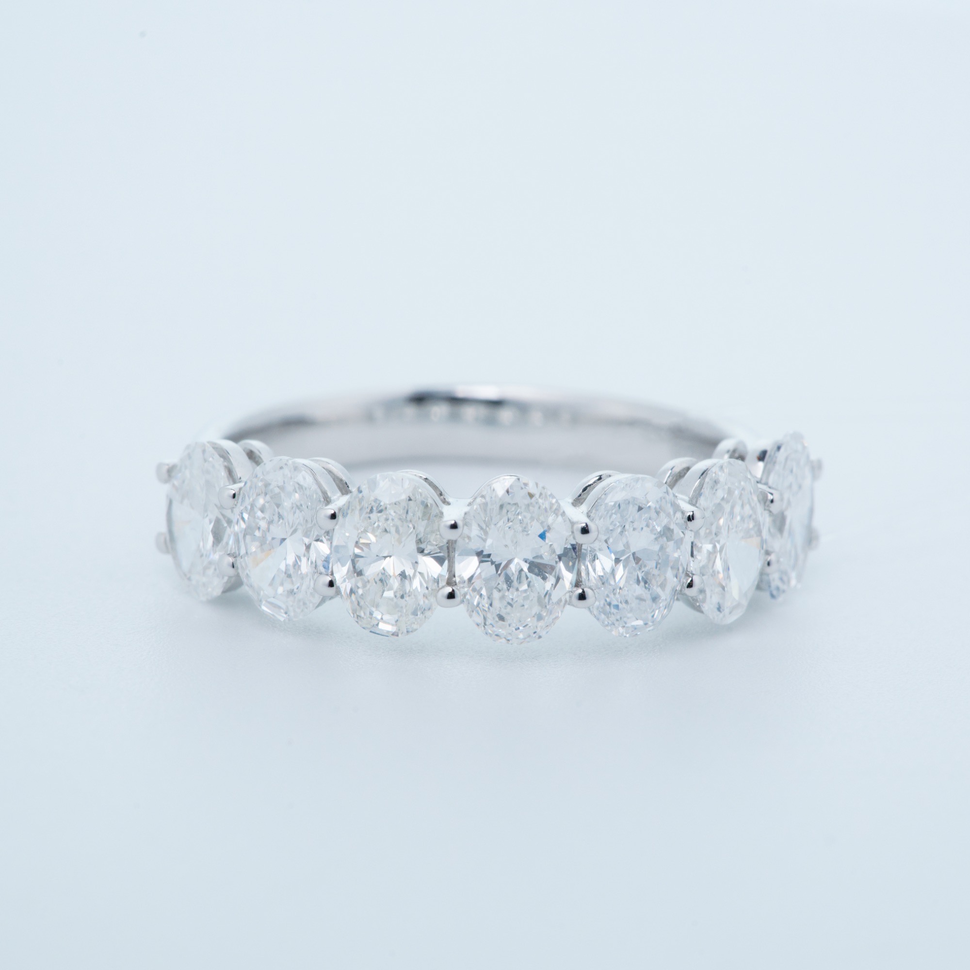 实验室培育钻石铂金钻戒「星钻环光」时尚潮流日常椭圆排戒