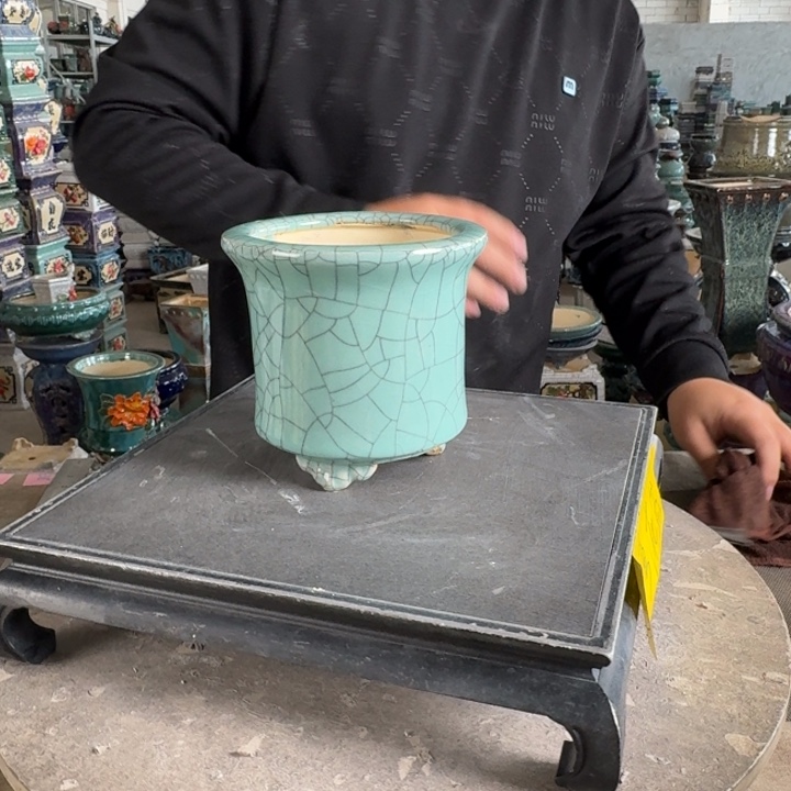 ༺***༻。一风堂石湾花盆 小收缩 内11*11