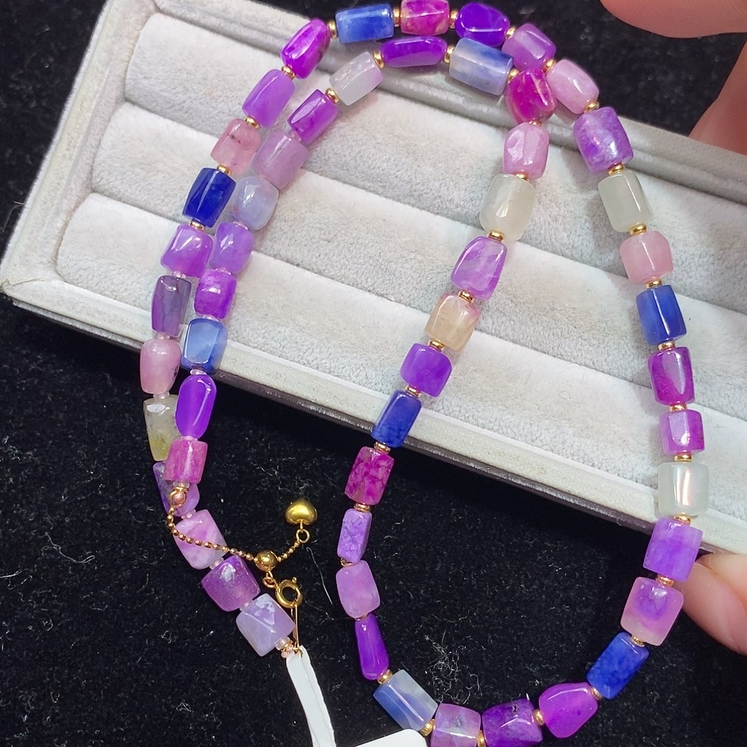 苏纪石（舒俱来）18K金镶嵌项链