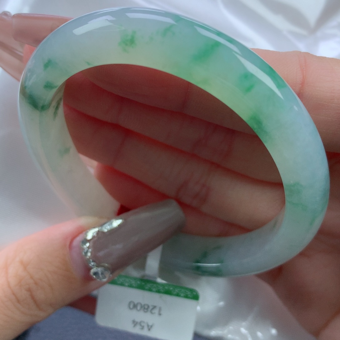 翡翠手镯未镶嵌5455贵妃