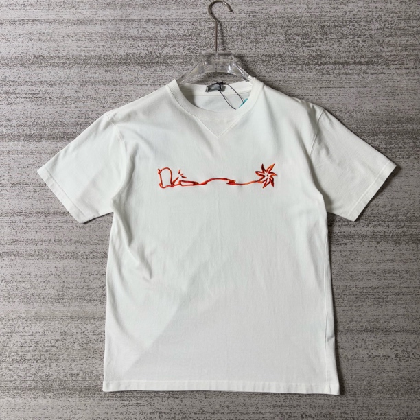 未使用 DIOR/迪奥 Travi scott联名FW22纯色图案T恤/m码/4855