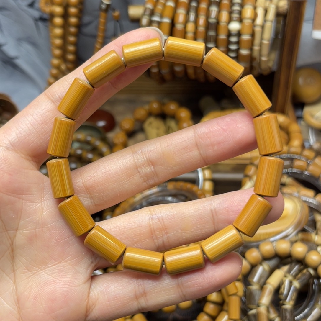 果****竹0.8实心玉竹直切手串