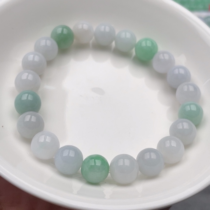 翡翠未镶嵌手链散珠多样性发自选21个