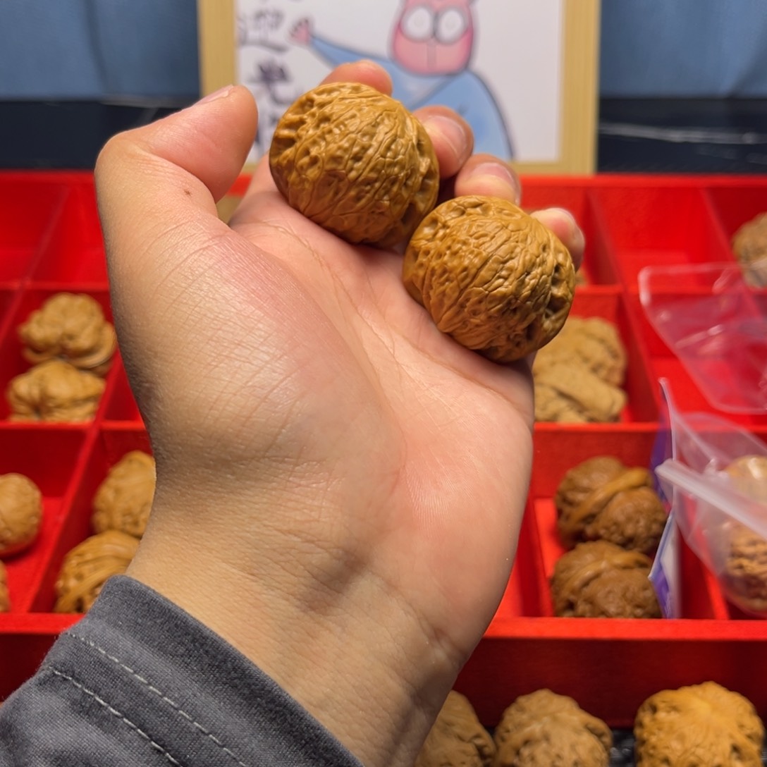 文玩核桃把件铁锤38全品