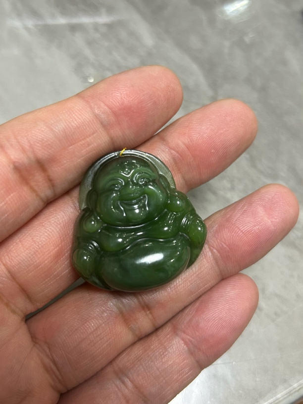 天然和田玉碧玉吊坠