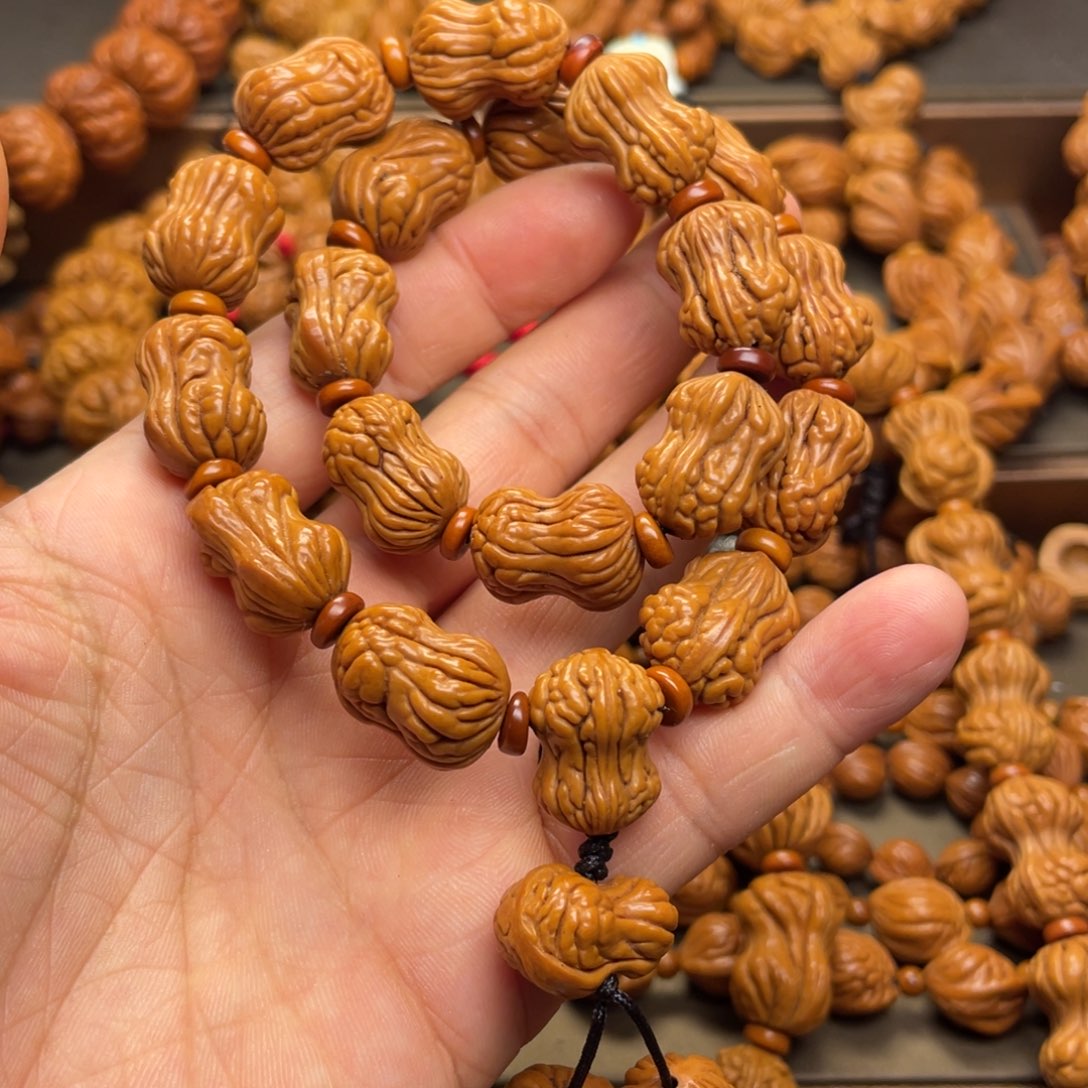 美***家桃核手串龙纹桃核3
