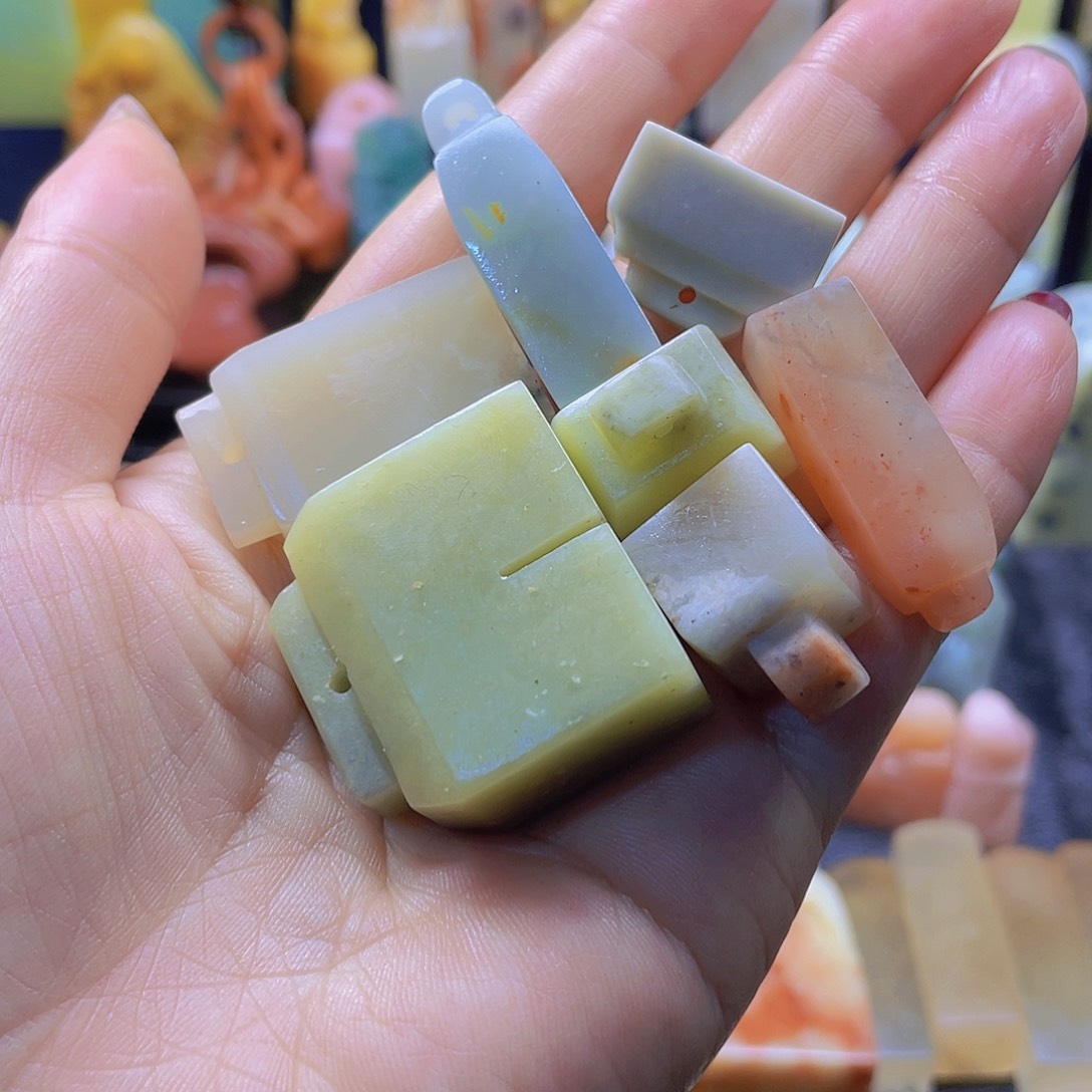 昌化石印石如意一把