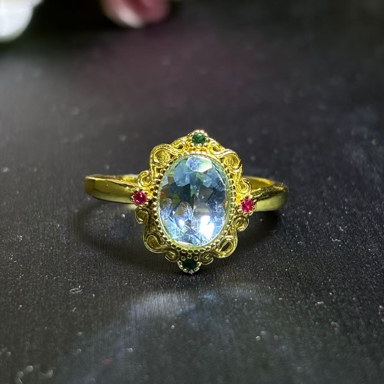 面面来财珠宝CT3181-托帕石戒指-活口-WR