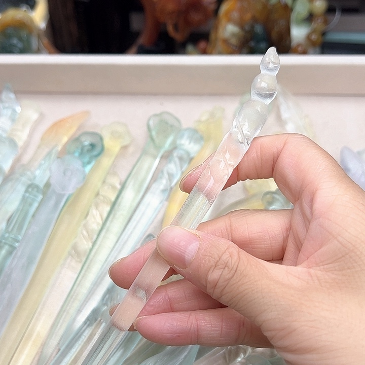 蛇纹石玉未镶嵌发簪