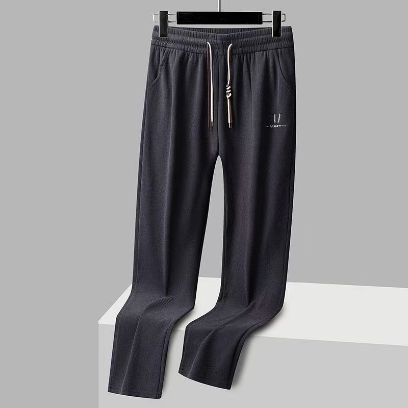 男女款刺绣灯芯绒直口休闲裤-111