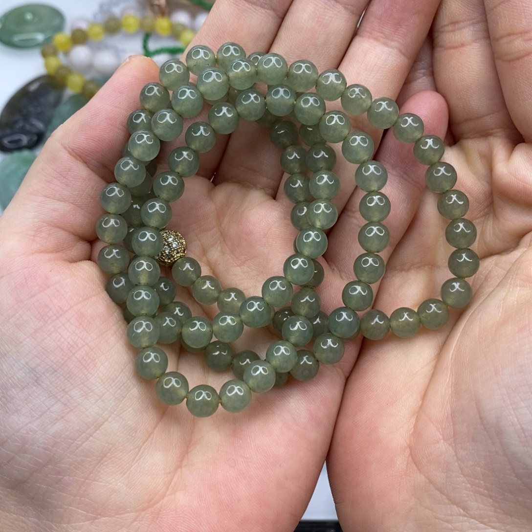北***馨翡翠未镶嵌颈饰珠串