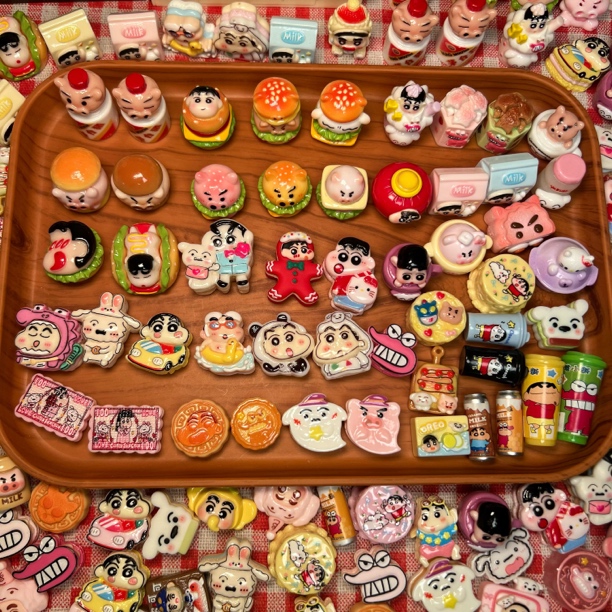 【蜡笔小新对对碰】全蜡笔小新食玩定制微缩可爱创意树脂diy摆件