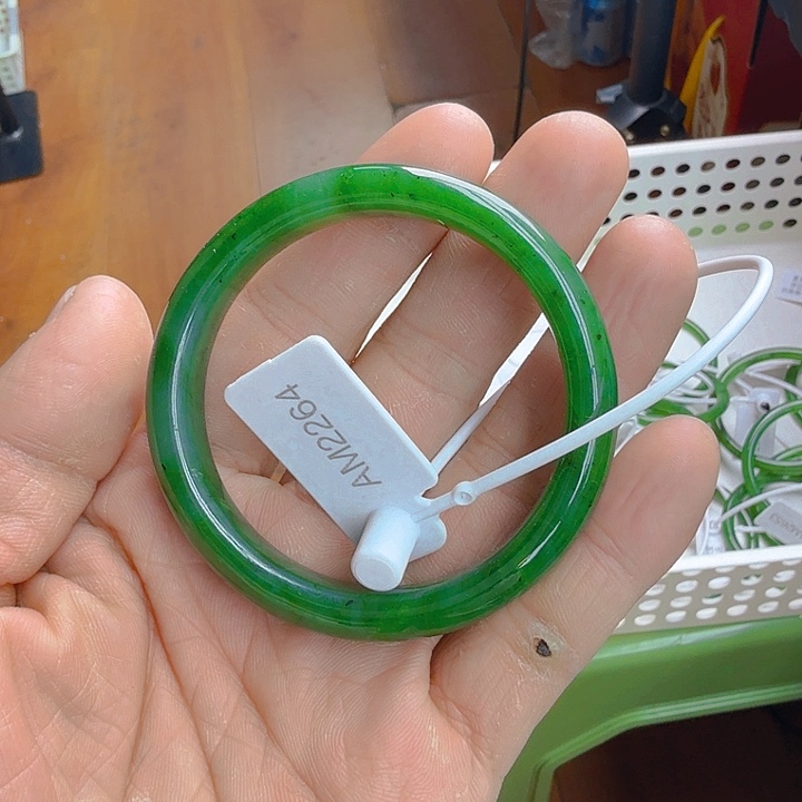 和田玉（碧玉）手镯未镶嵌55