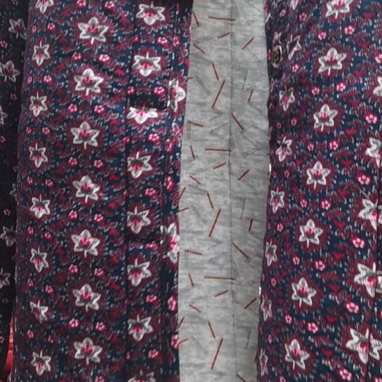 2X紫色星星棉袄女士