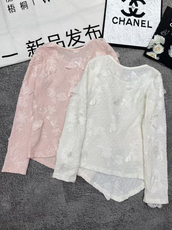 （福蝶小衫）长袖秋季蝴蝶慵懒风毛针织衫女款网红时尚打底上衣