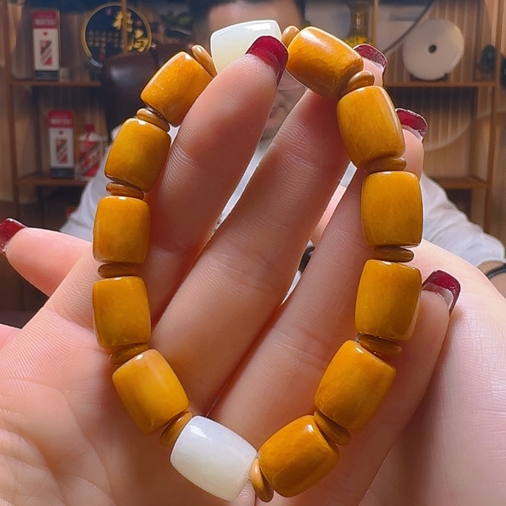 和田玉手串未镶嵌༺****?