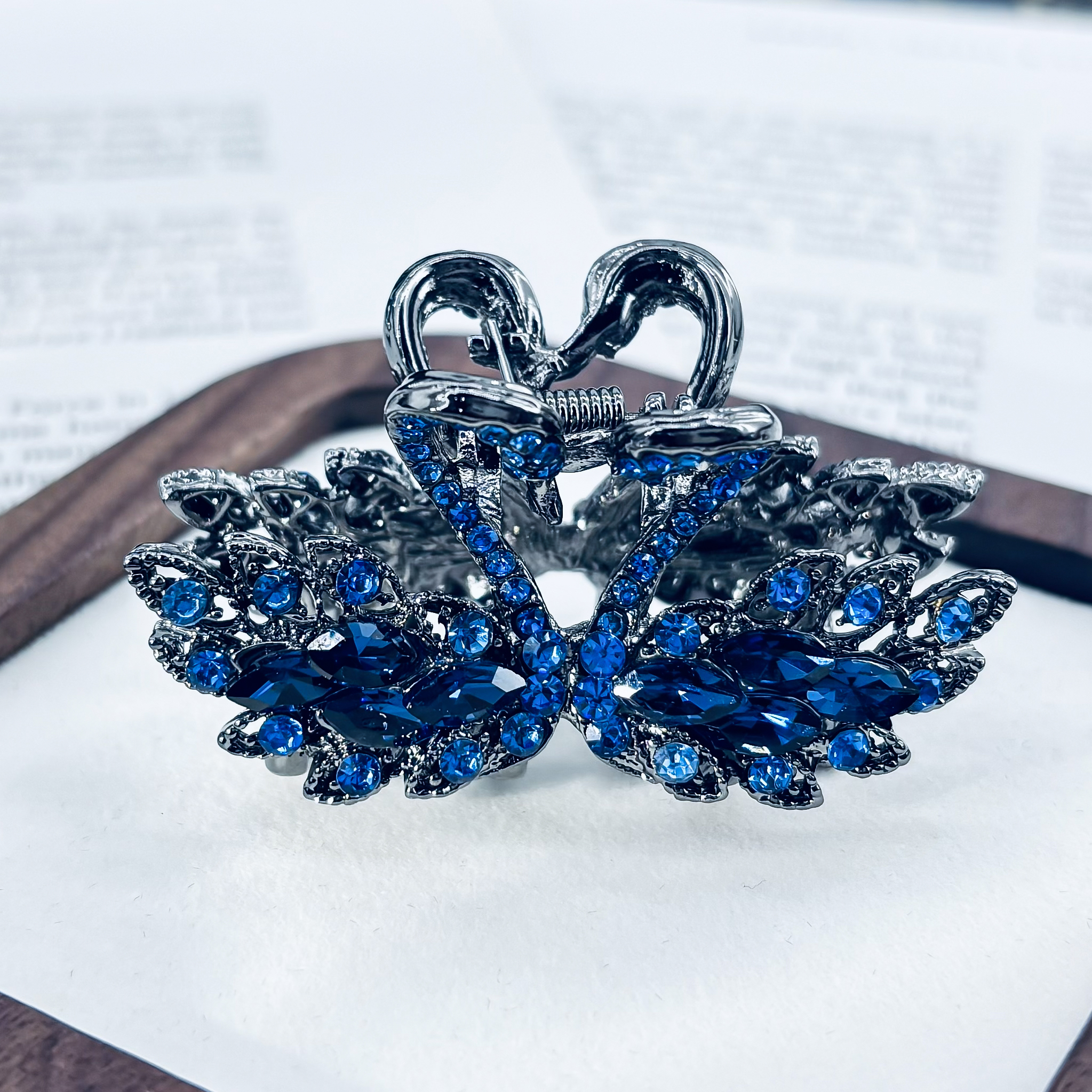 HP轻奢天鹅时尚发夹1088