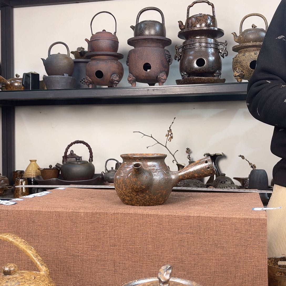 紫泥茶壶紫砂粗陶茶器