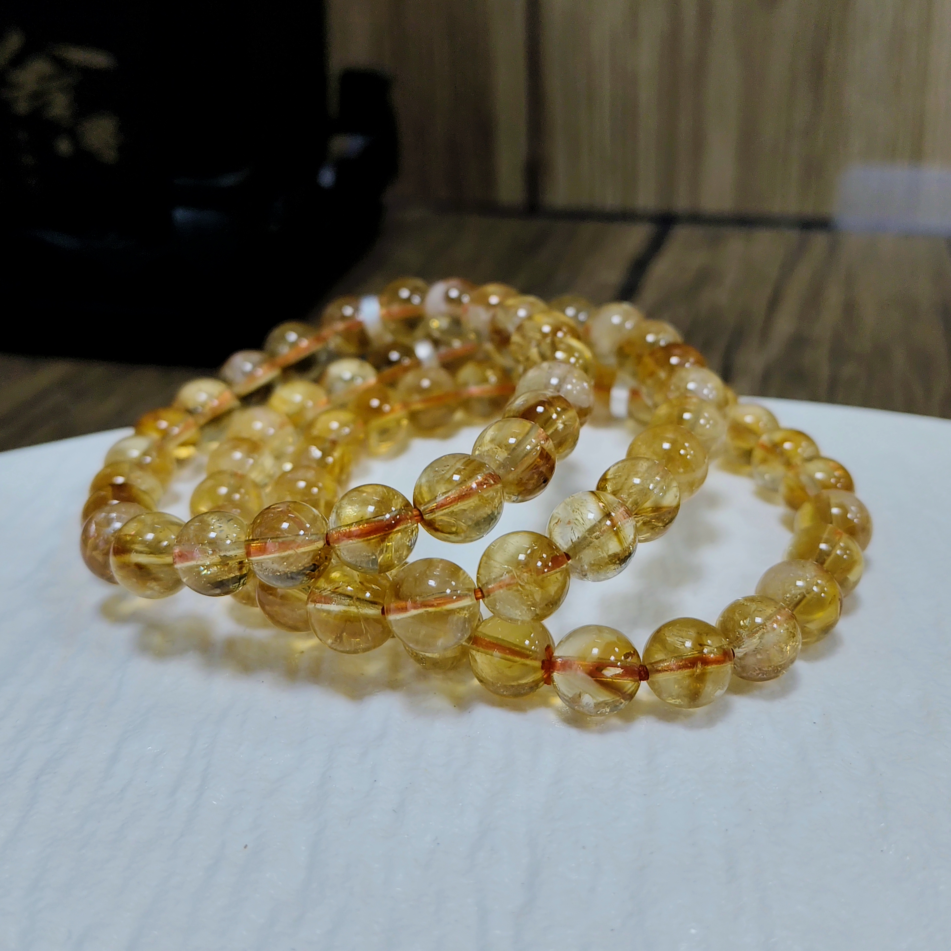 【书记甄选】黄塔晶单圈手链 多样性发一件 约8mm 2945LA