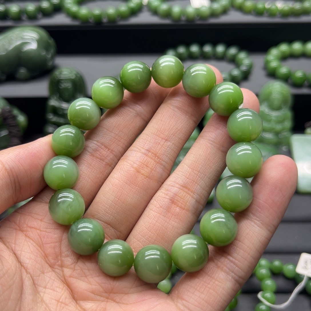 和田玉（碧玉）手链未镶嵌