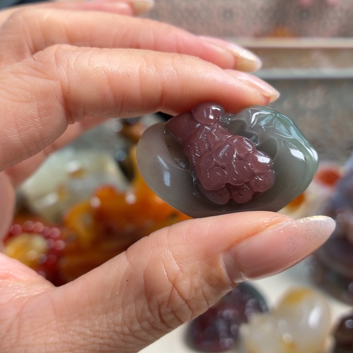 玛瑙/玉髓未镶嵌吊坠(不含链)