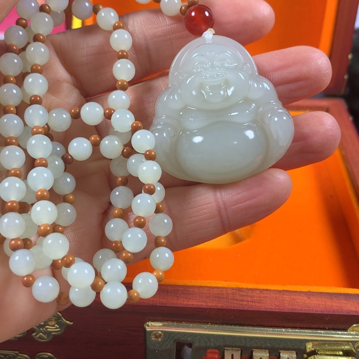 和田玉未镶嵌挂件遇****6