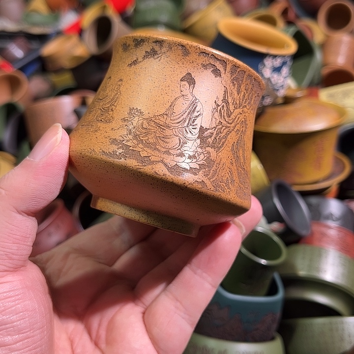 紫砂茶杯全手工紫砂主人杯