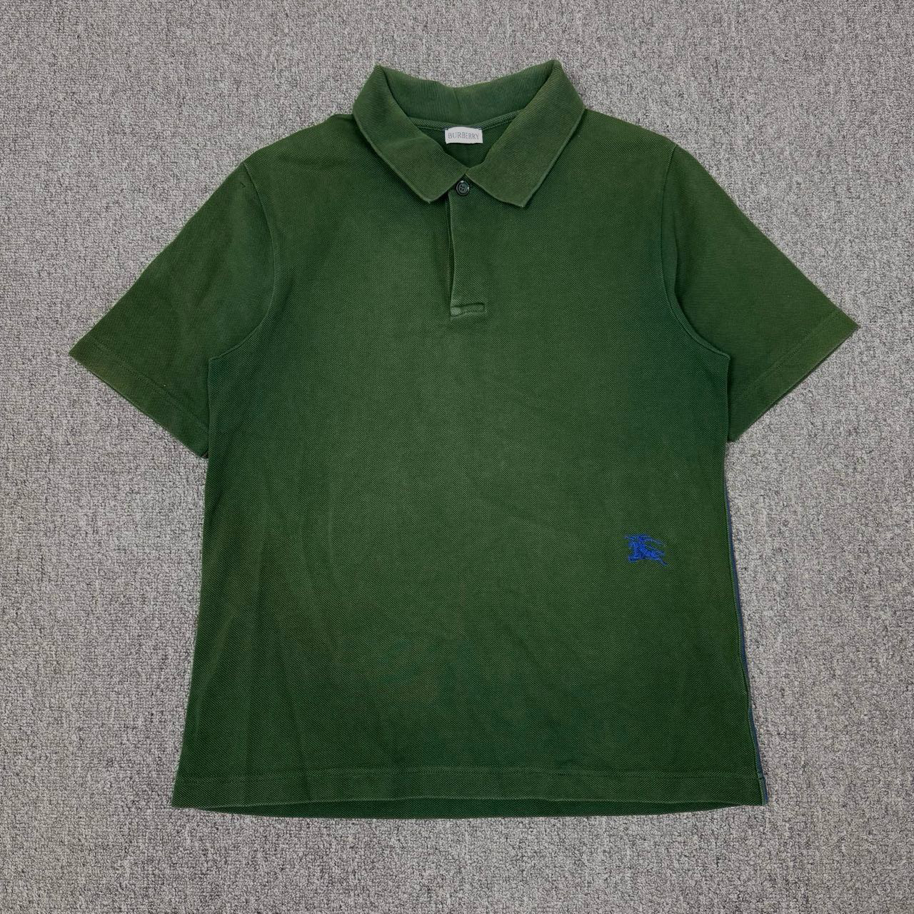 99新 BURBERRY/博柏利 13238747 新款绿色胸前刺绣短袖Polo衫 S码
