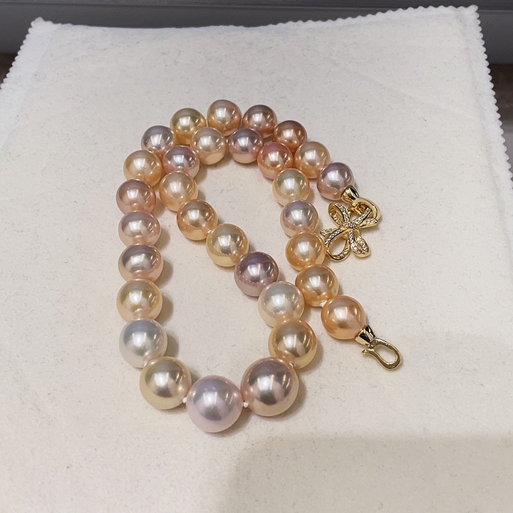 淡水珍珠颈饰银S925镶嵌小**贝