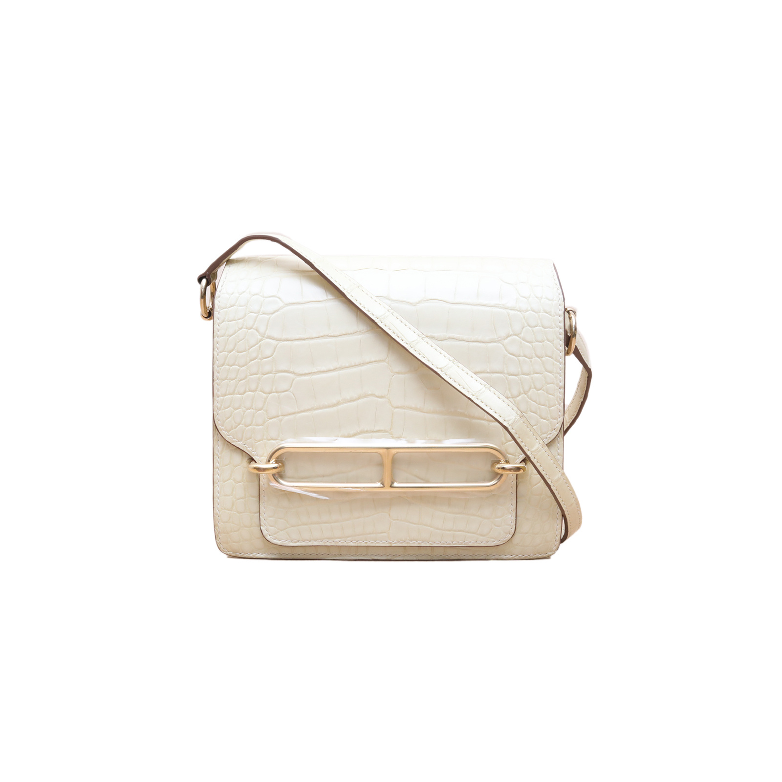 全新未使用 Hermes/爱马仕 小花Jerry 猪鼻子 19 香草色U刻 包