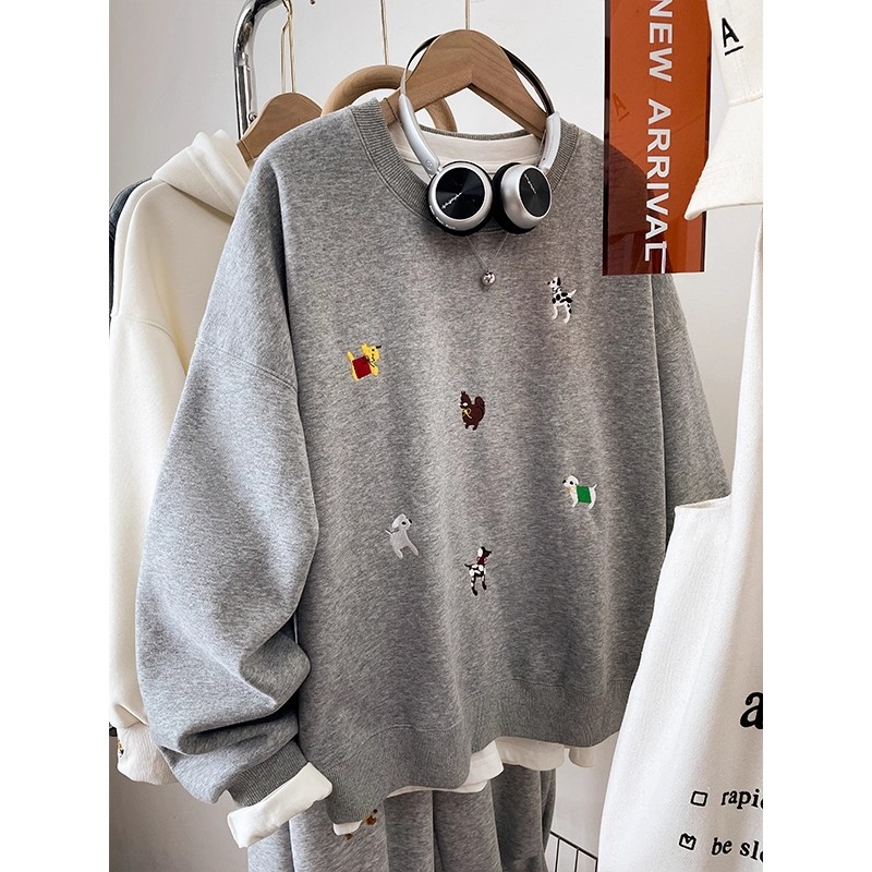 高级感秋冬2025新款宽松oversize显瘦卫衣女款胖mm大码加绒上衣服