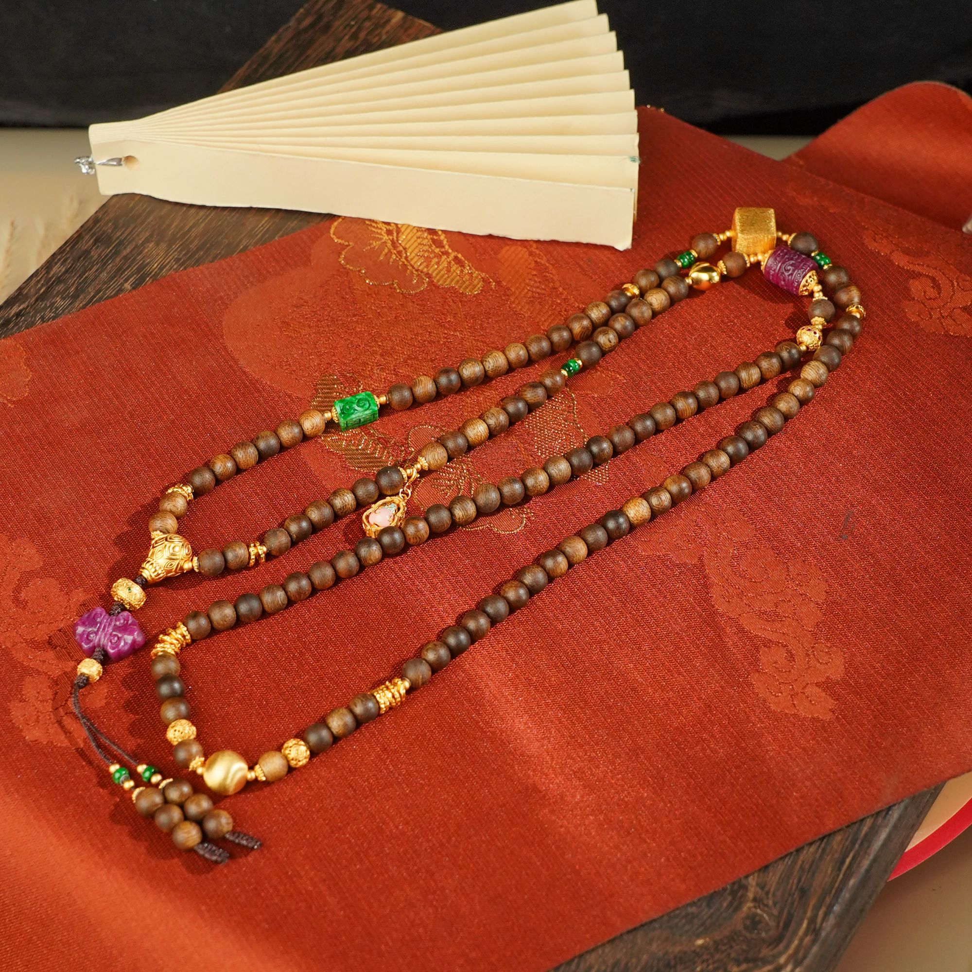 沉香R*沉香翡翠毛衣链6+@ZMG14121605@多样性发其一