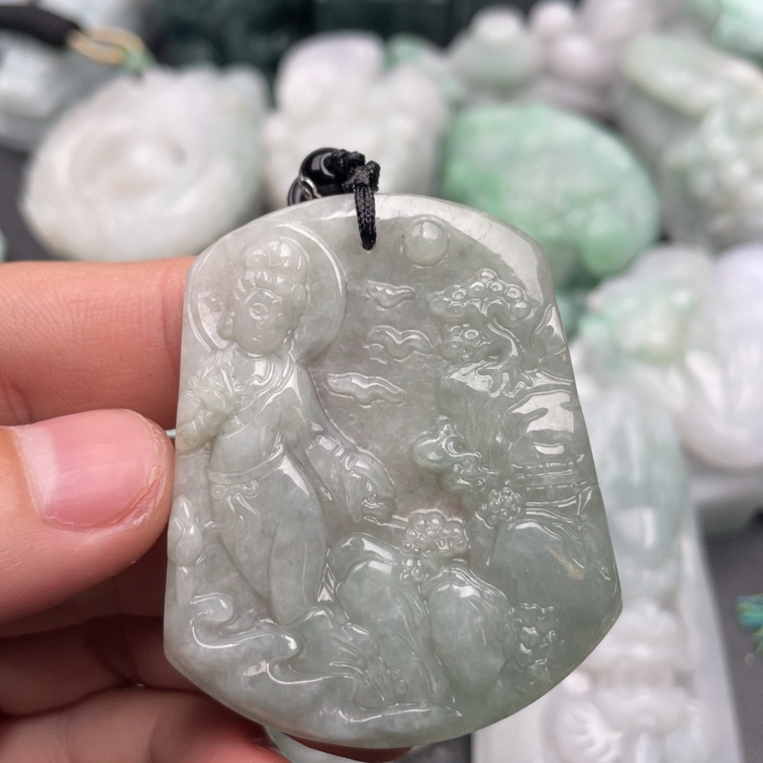 翡翠未镶嵌吊坠(不含链)
