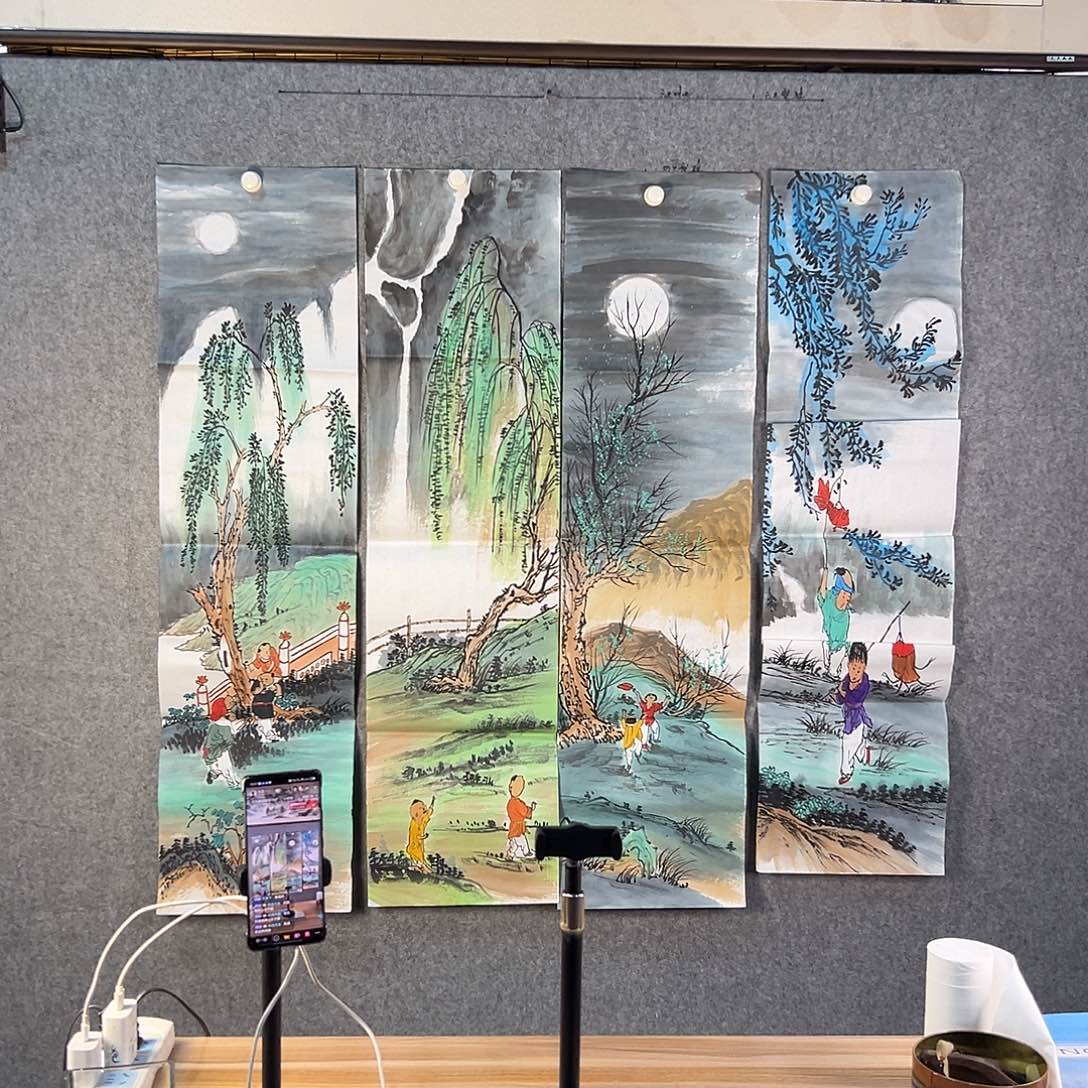 国画950 花鸟在此鸣叫时还要一