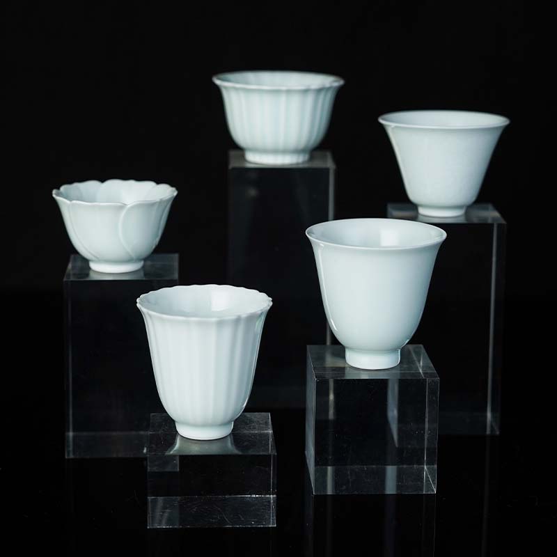 【直播福利款】景德镇影青高温颜色釉小号主人杯品茗杯无底款无礼盒