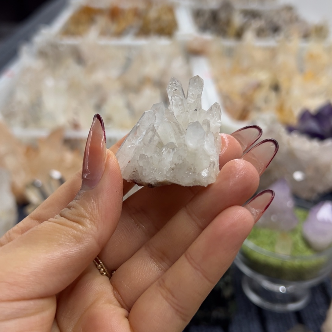 藏***渊银S925镶嵌珠宝半成品水晶