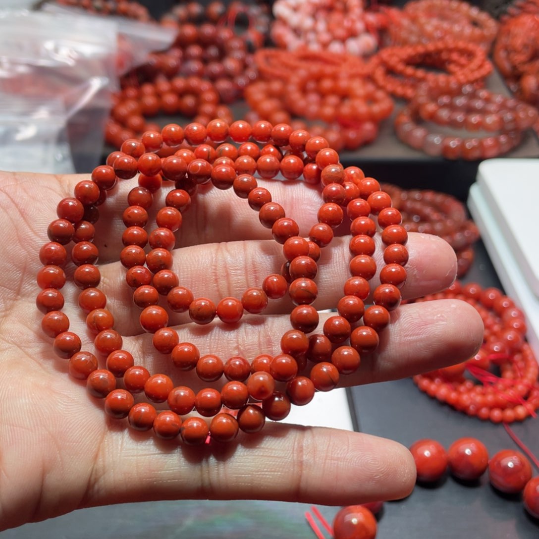 南红玛瑙手链未镶嵌